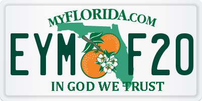 FL license plate EYMF20