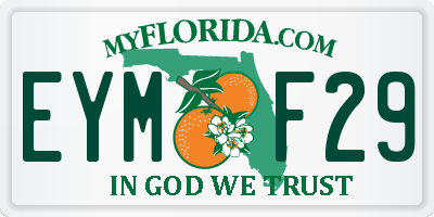 FL license plate EYMF29