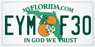 FL license plate EYMF30