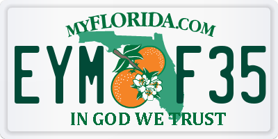 FL license plate EYMF35