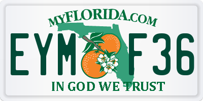 FL license plate EYMF36