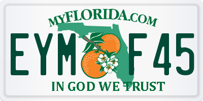 FL license plate EYMF45