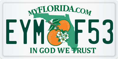 FL license plate EYMF53
