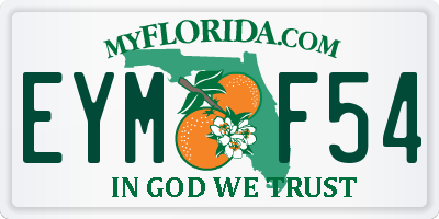 FL license plate EYMF54