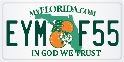 FL license plate EYMF55