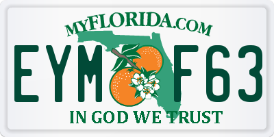 FL license plate EYMF63