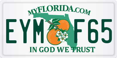 FL license plate EYMF65