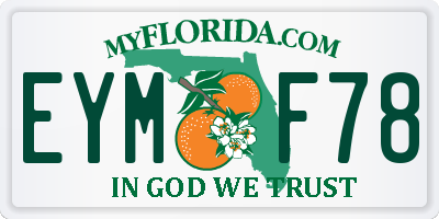 FL license plate EYMF78