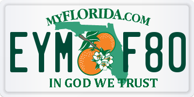 FL license plate EYMF80