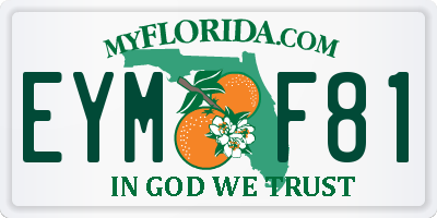 FL license plate EYMF81
