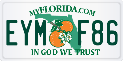 FL license plate EYMF86