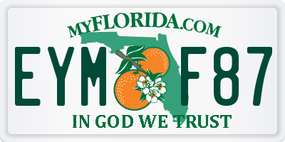 FL license plate EYMF87