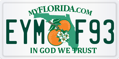 FL license plate EYMF93