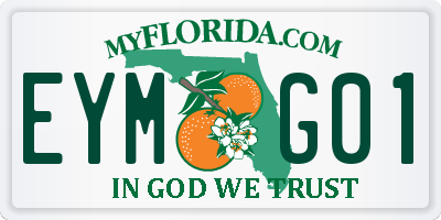 FL license plate EYMG01