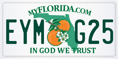 FL license plate EYMG25