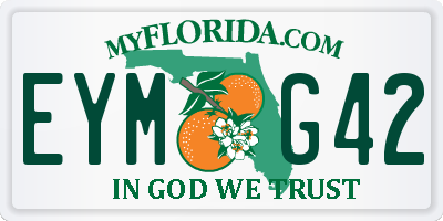 FL license plate EYMG42