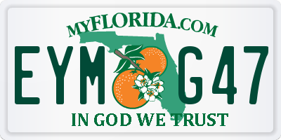 FL license plate EYMG47