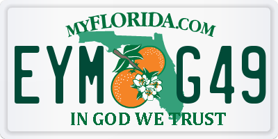 FL license plate EYMG49
