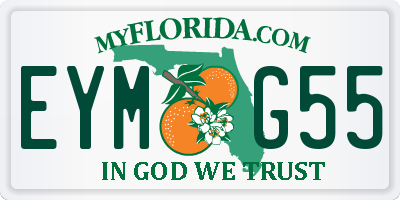 FL license plate EYMG55