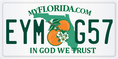 FL license plate EYMG57