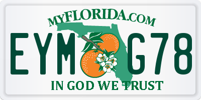FL license plate EYMG78