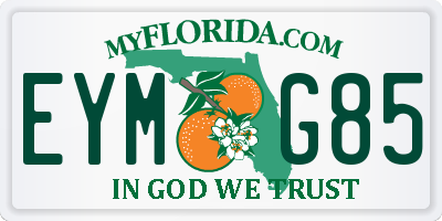 FL license plate EYMG85