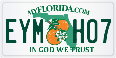 FL license plate EYMH07