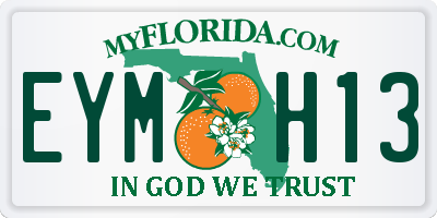 FL license plate EYMH13
