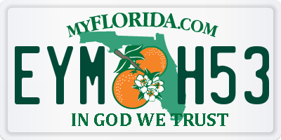 FL license plate EYMH53