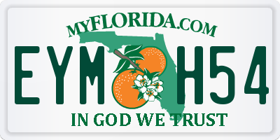 FL license plate EYMH54