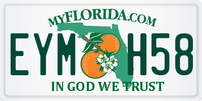 FL license plate EYMH58