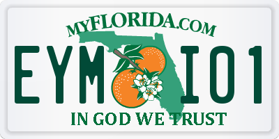 FL license plate EYMI01