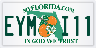 FL license plate EYMI11