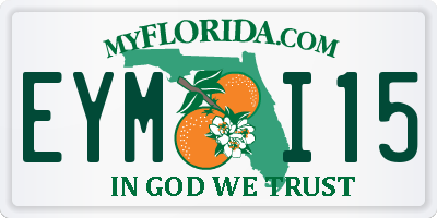 FL license plate EYMI15