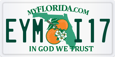 FL license plate EYMI17