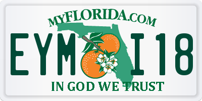 FL license plate EYMI18