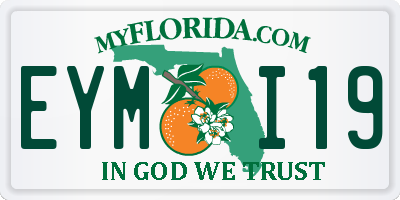 FL license plate EYMI19