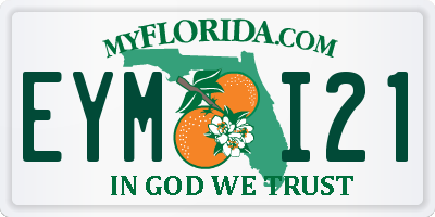 FL license plate EYMI21