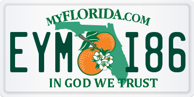FL license plate EYMI86