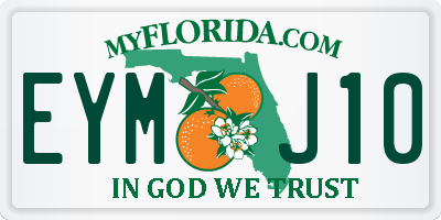 FL license plate EYMJ10