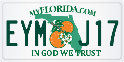 FL license plate EYMJ17
