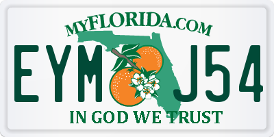 FL license plate EYMJ54