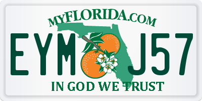 FL license plate EYMJ57