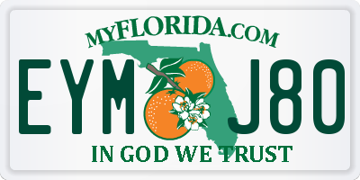 FL license plate EYMJ80