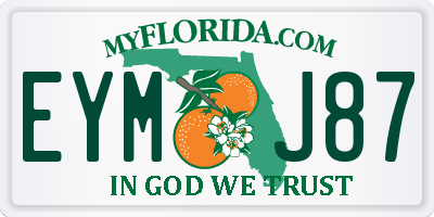 FL license plate EYMJ87
