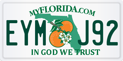 FL license plate EYMJ92