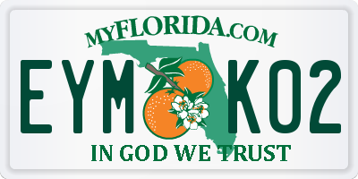 FL license plate EYMK02