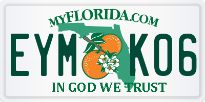 FL license plate EYMK06