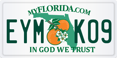 FL license plate EYMK09