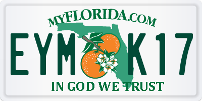 FL license plate EYMK17